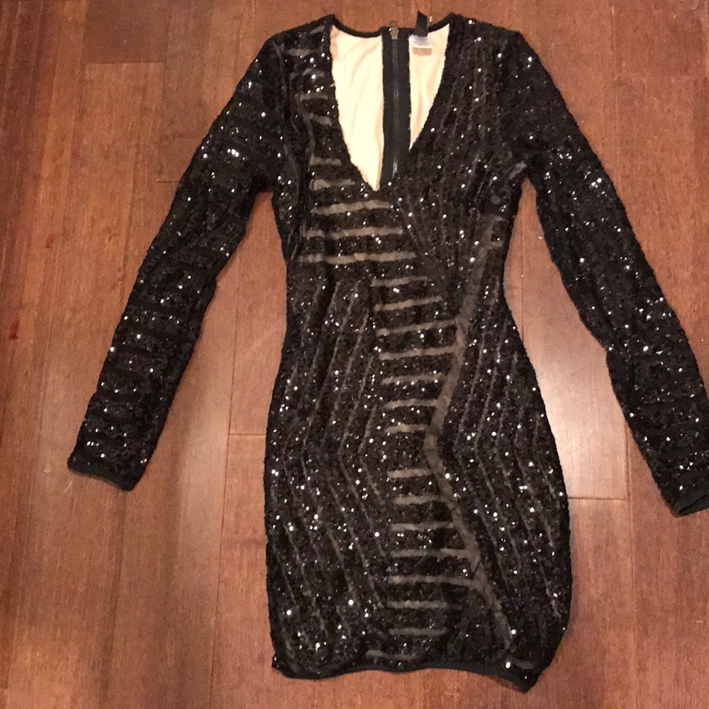 Black sequin dress